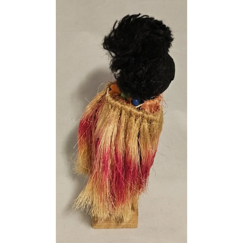 Vintage Hard Plastic Fijian Tribal Doll 7.5